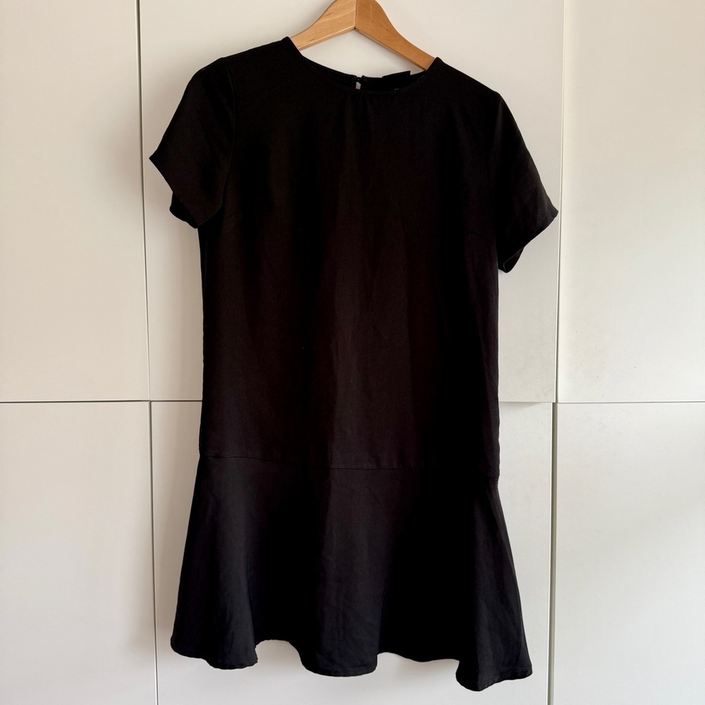 Target Mossimo Supply Co. Drop Waist Short Sleeve Flounce Dress in Black Size XS